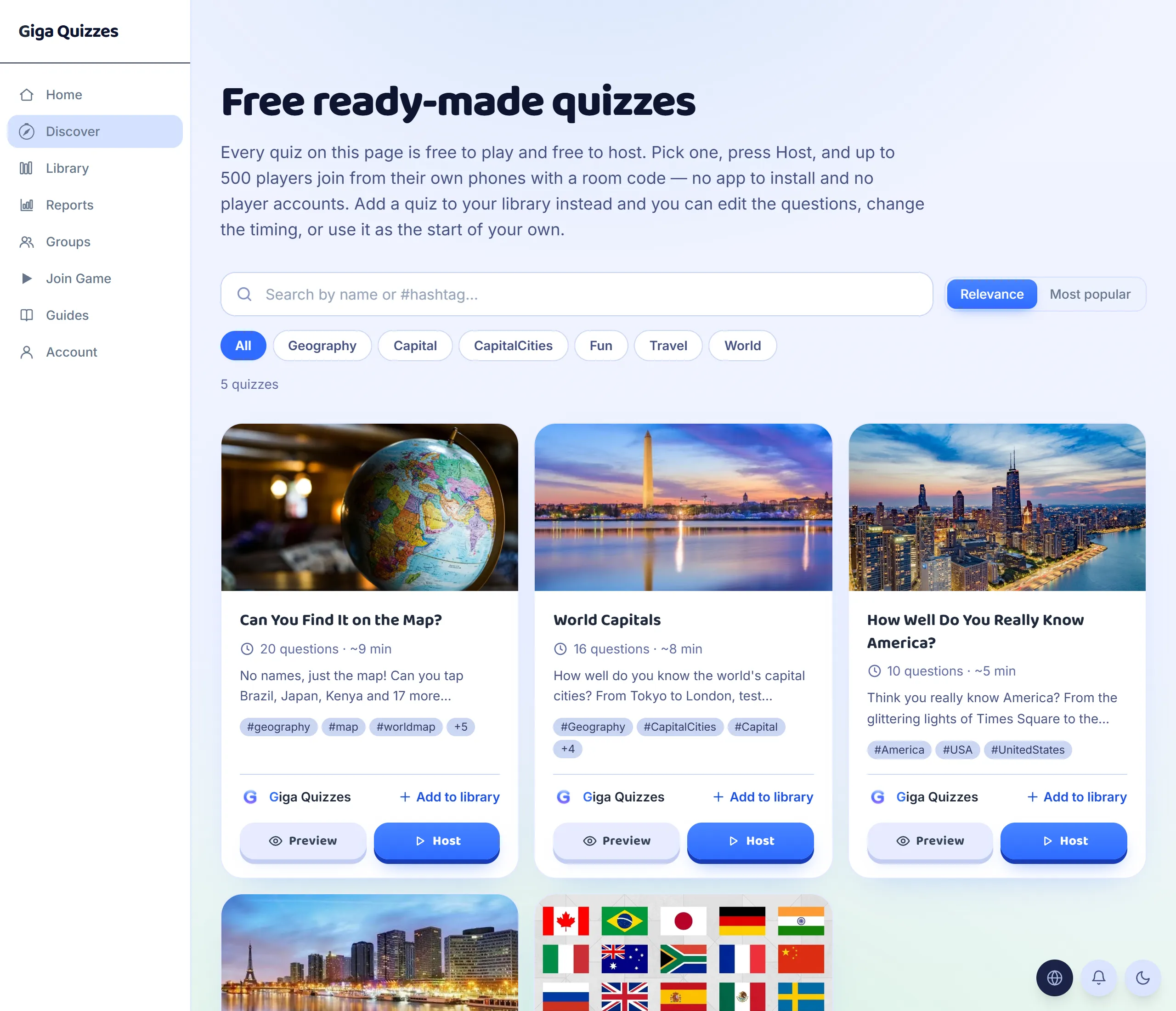 Find a quiz, on a computer
