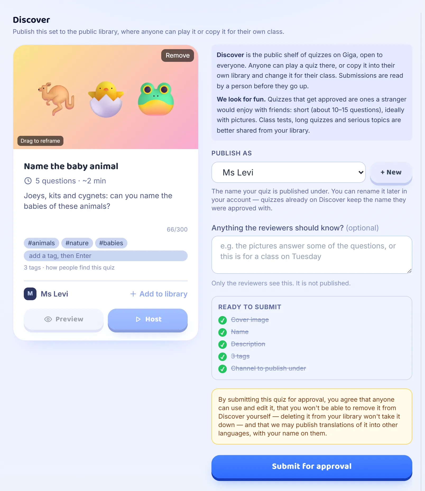 Submit a quiz of your own, on a computer