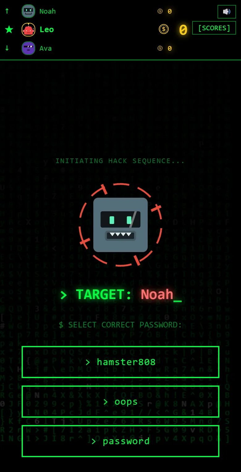 Hack a classmate, on a computer