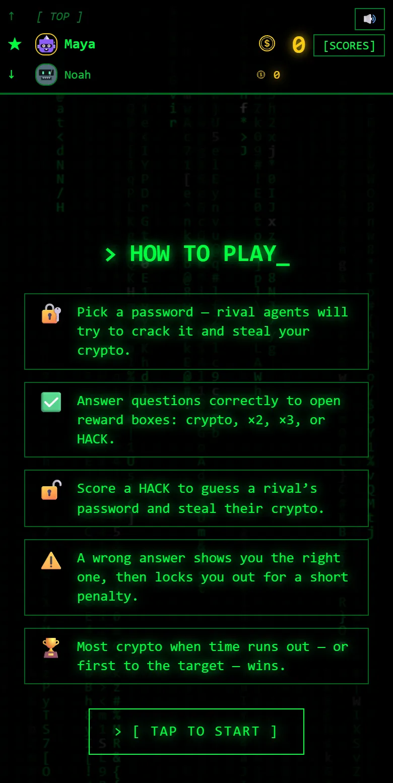 Players read how to play, on a computer