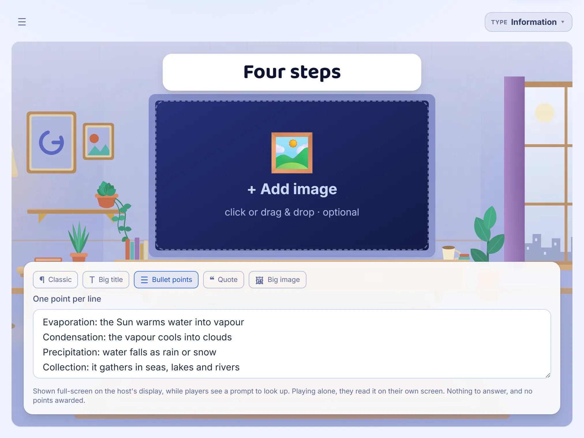 Open with a slide, on a computer